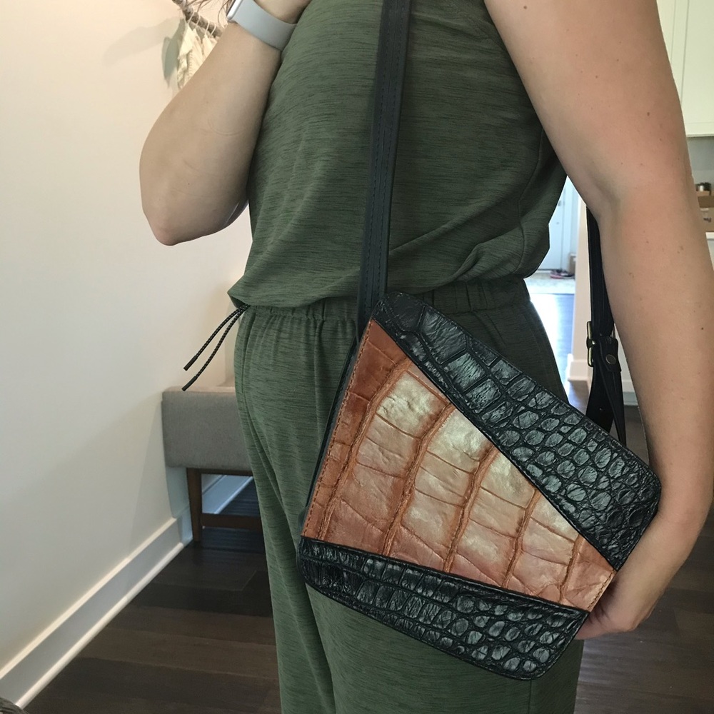 Alligator leather purse